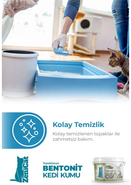 Kokulu Renkli Kedi Kumu Ince Taneli Doğal Bentonit