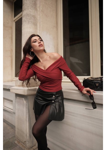Lymens Fashion Çapraz Bantlı Straplez Bluz - Şıklığın ve Zarafetin Buluşma Noktası fırsatları