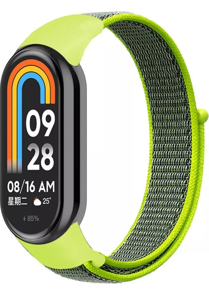 Xiaomi Mi Band 8 Mi Band 9 Uyumlu Hasır Örgü Kordon Kayış Bileklik