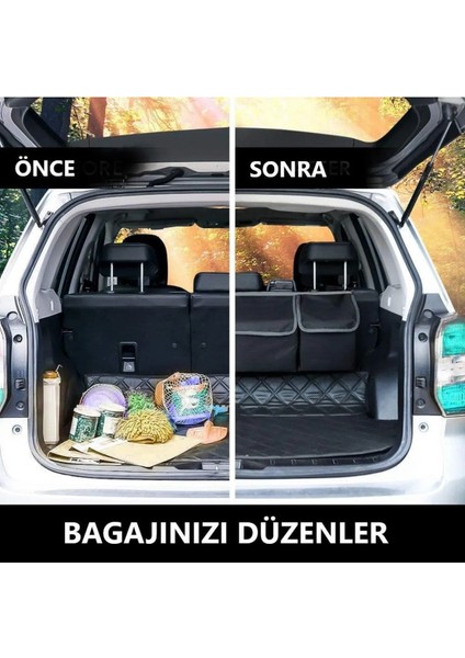 Araç Içi Eşya Düzenleyici Araç Bagaj Organizer Araç Bagaj Çantası Organizer Çanta (4 Cepli)