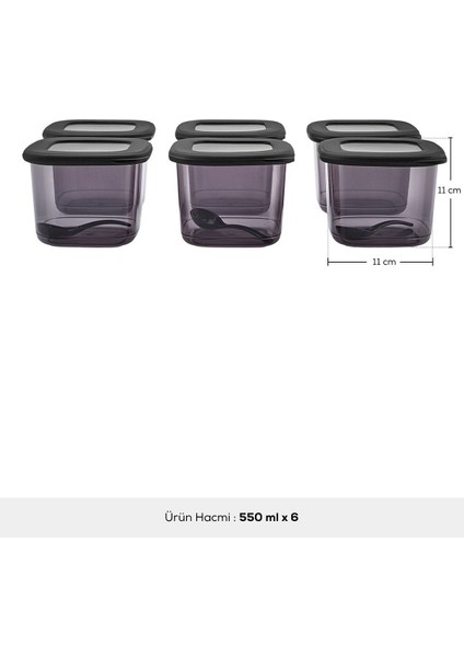 Gri 6'lı Baharat Takımı ve Kaşık Seti, 550 ml, 18 parça, Türkiye üretimi modelleri