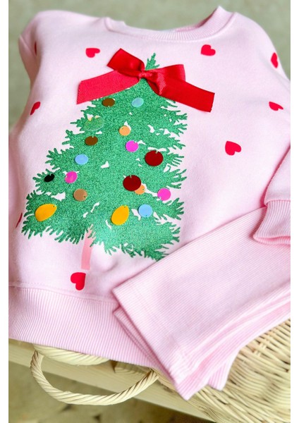 3D Süs Pul Payet Detaylı Yılbaşı 2 li takım - Pembe fırsatları