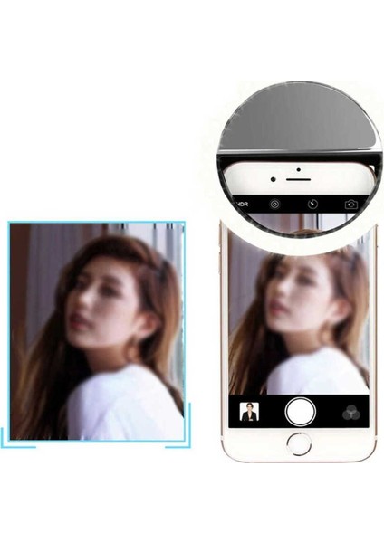 Youtuber LED Selfie LED Işıklı Telefon Tutucu Makyaj Işığı Ring Light USB Girişli modelleri