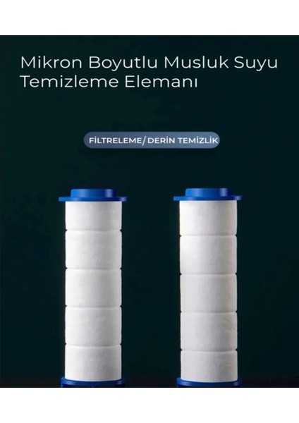 2 Adet Beyaz Kireç Önleyici ve Su Tasarruf Özellikli Duş Başlığı