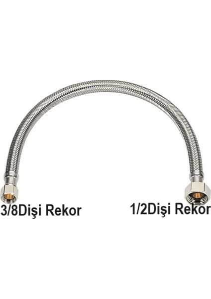 70 cm 3/8 1/2 Rekorlu Flex Hortum