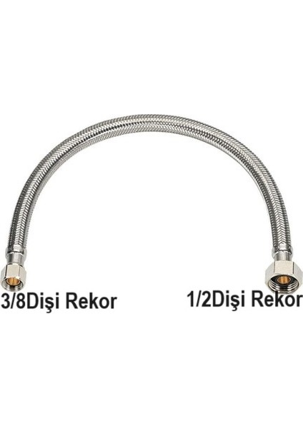 50 cm 3/8 1/2 Rekorlu Flex Hortum