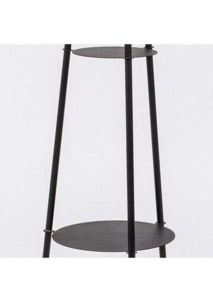 Siyah Metal Tripod Lambader, Yerden Yüksek, Şık ve Modern Tasarım