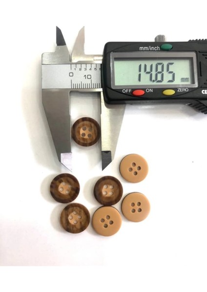 15 mm 4 Delikli Bej Polyester Düğme(20 Adet) fiyatları