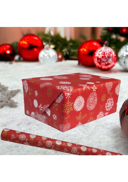 Italyan Paketleme Kağıdı, Kalp, Top Desenli Ambalaj Kağıdı, Kırmızı, NO:470B 70 x 200 cm fiyatları