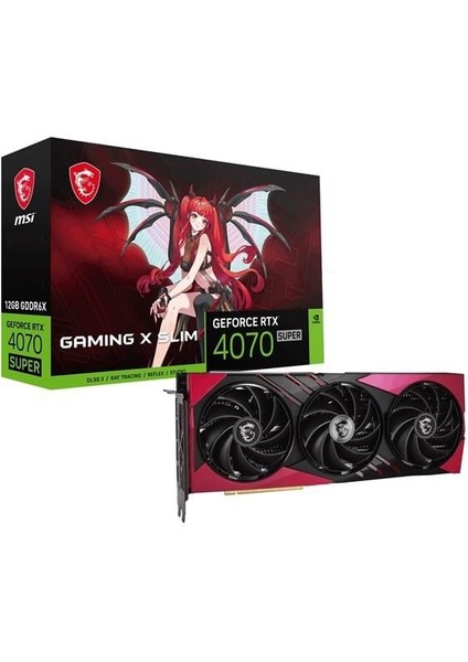 Msı 12GB RTX4070 Super Gamıng x Slım Mlg GDDR6X Hdmı-Dp Pcıe 4.0