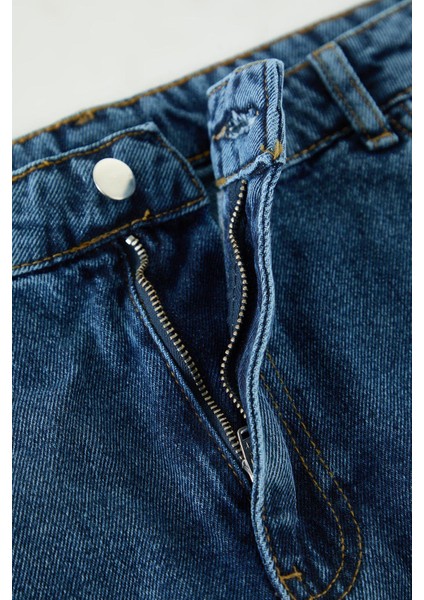 Modern Tarz Büyük Beden Astarsız Denim Midi Boy Yüksek Bel Yırtmaçlı Denim Etek fiyatları