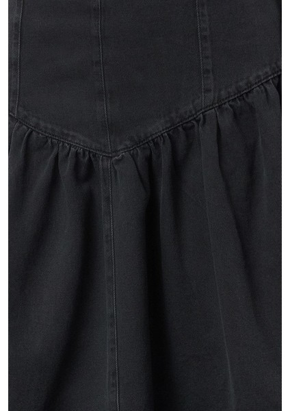 Modern Tarz Astarsız Denim Maxi Boy Maxi Denim Etek fiyatları