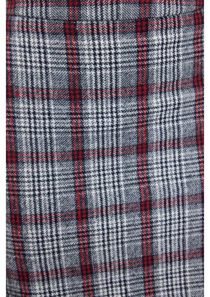 Modern Tarz Astarsız Dokuma Mini Boy Ekose Kaşe Kumaş Mini Dokuma Etek fırsatları