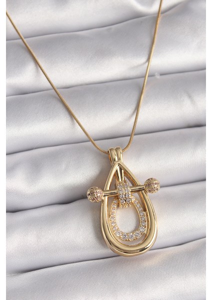 Gold Renk Yansımalı Küpe - EBJ241123W28284