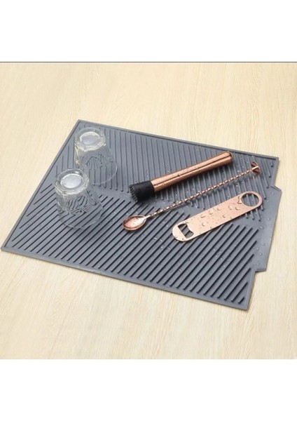 44x33 cm Silikon Bulaşık Kurutma Matı, Gri, Büyük Boy, Dayanıklı ve Pratik Kullanım modelleri