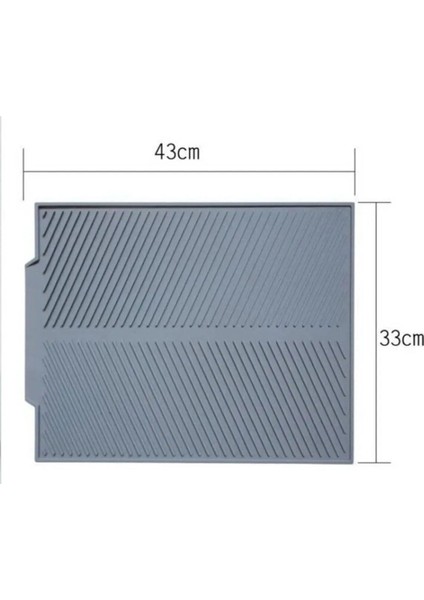44x33 cm Silikon Bulaşık Kurutma Matı, Gri, Büyük Boy, Dayanıklı ve Pratik Kullanım indirimleri
