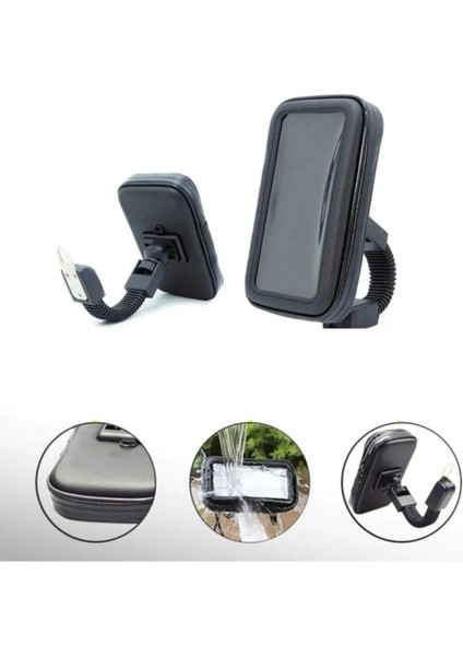 Su Geçirmez Motorsiklet Telefon Tutucu Yağmura Dayanıklı Motor Telefon Tutucu Bisiklet Telefon Tutucu modelleri