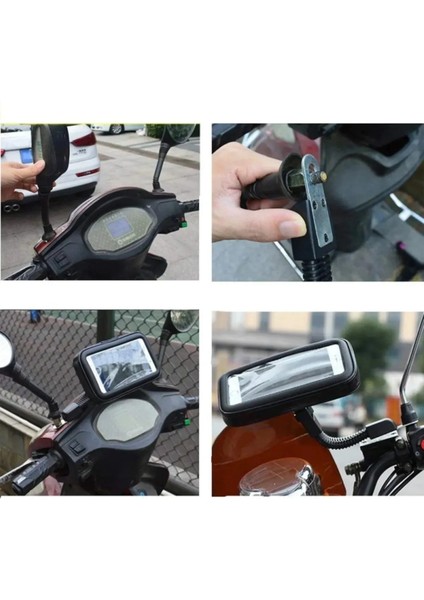 Su Geçirmez Motorsiklet Telefon Tutucu Yağmura Dayanıklı Motor Telefon Tutucu Bisiklet Telefon Tutucu indirimleri