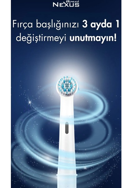 Direct Nexus Oral-B Uyumlu Yumuşak Elektrikli Diş Fırçası Yedek Başlığı 4'lü