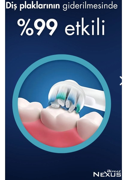 Direct Nexus Oral-B Uyumlu Yumuşak Elektrikli Diş Fırçası Yedek Başlığı 4'lü