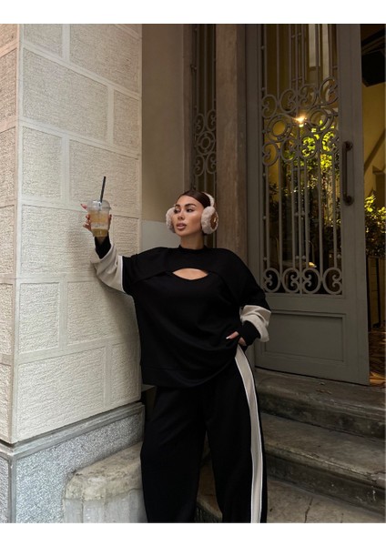 Lymens Fashion Şık Göğüs Pencereli ve Biyeli Modal Takım modelleri