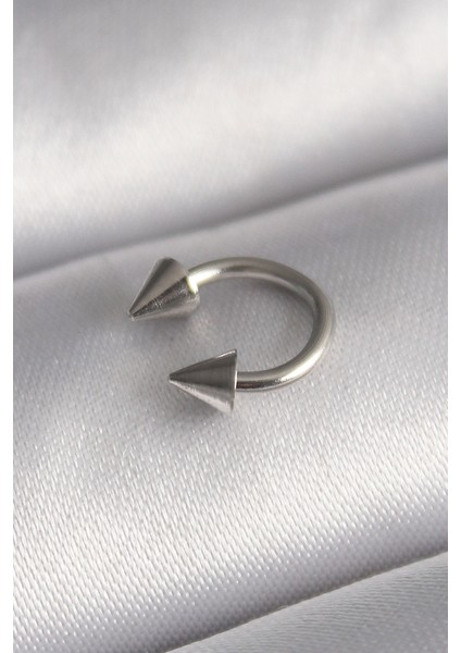 Gümüş Renk Halka Çivi Model Kadın Piercing - EBJ241123W29517
