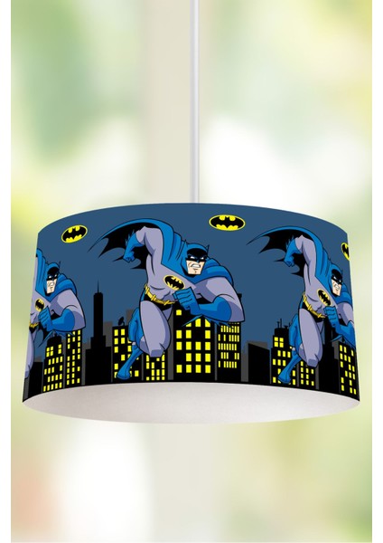 Çocuk Odası Batman Süper Kahraman Sarkıt Avize, Renkli, 20x30 cm