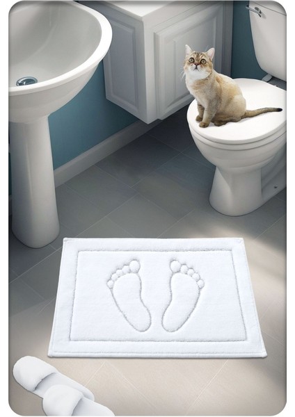 Tekno Trust Pamuk Dokuma Su Emici Banyo Paspası Ayak 60x40 Cm