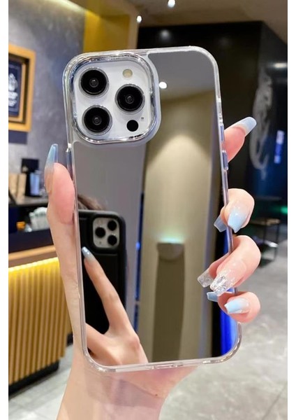 Iphone 15 Pro Max Uyumlu Aynalı Darbe Önleyici Silikon Kılıf