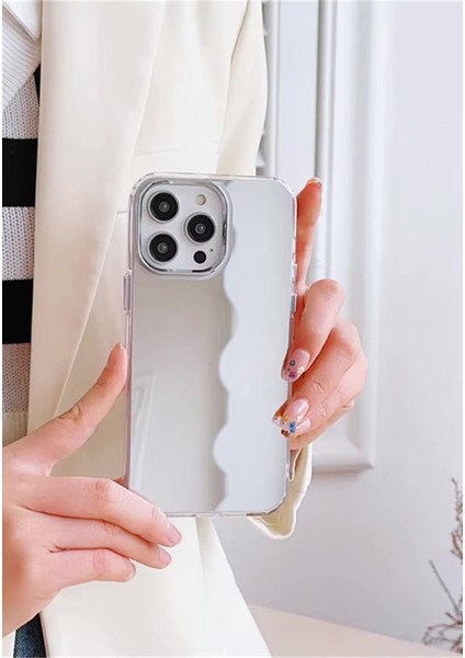 Iphone 15 Pro Max Uyumlu Aynalı Darbe Önleyici Silikon Kılıf