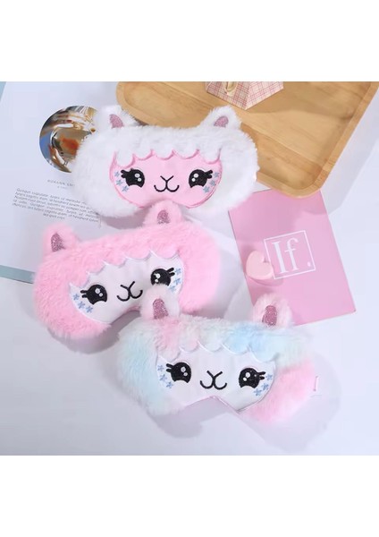 Peluş Kuzu Uyku Bandı