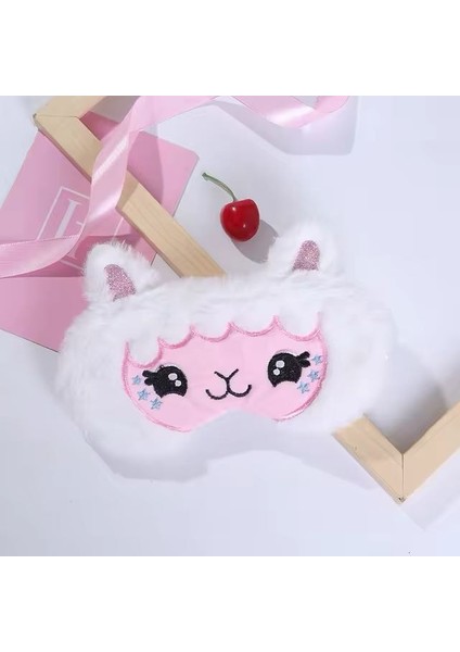 Peluş Kuzu Uyku Bandı