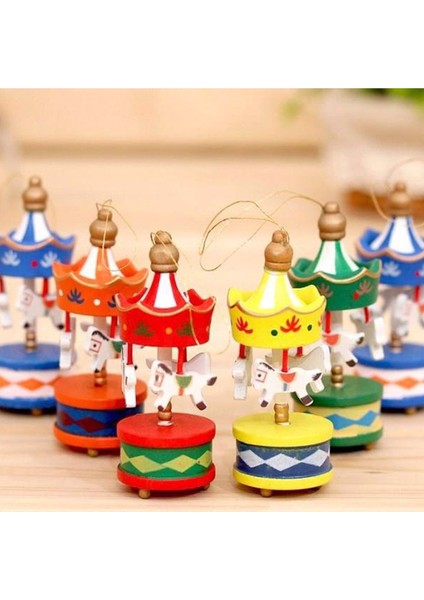 Yılbaşı Ahşap Atlı Karınca Ağaç Süsü 6'lı