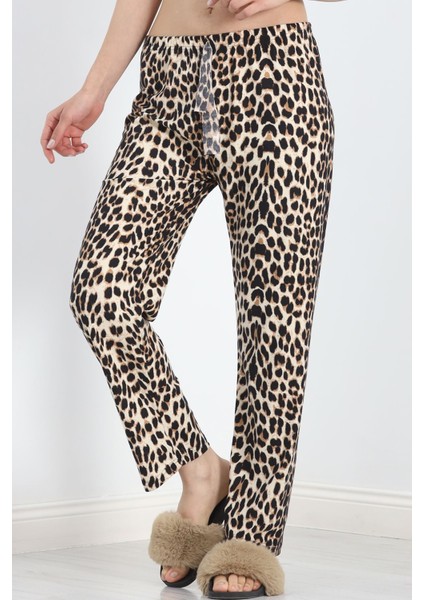 Desenli Süet Pijama Altı Leopar - 103.1287.