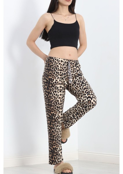 Desenli Süet Pijama Altı Leopar - 103.1287.