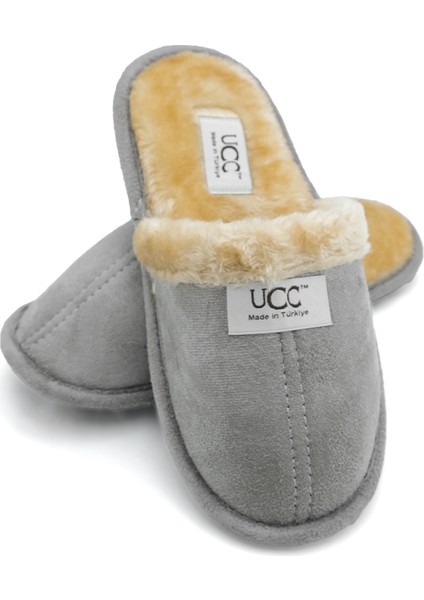 Newonemall Unisex Içi Kürklü Ev Terliği Peluş Yıkanabilir Yünlü Terlik Misafir Çeyiz Bohça