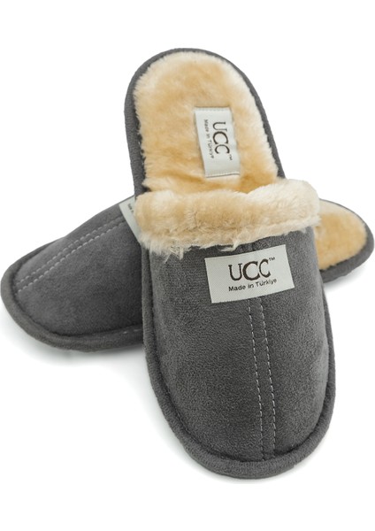 Newonemall Unisex Içi Kürklü Ev Terliği Peluş Yıkanabilir Yünlü Terlik Misafir Çeyiz Bohça