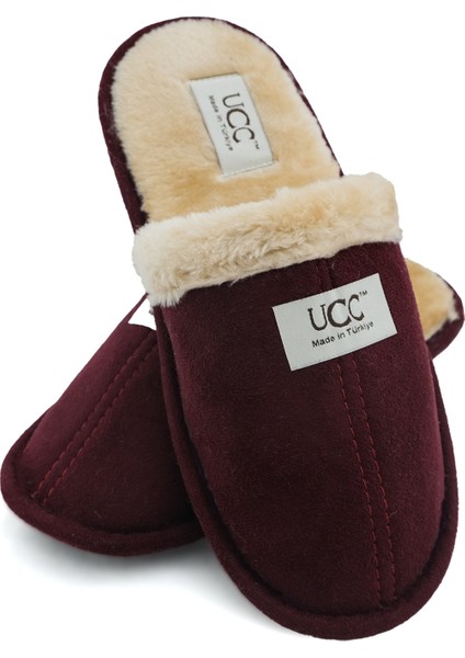 Newonemall Unisex Içi Kürklü Ev Terliği Peluş Yıkanabilir Yünlü Terlik Misafir Çeyiz Bohça