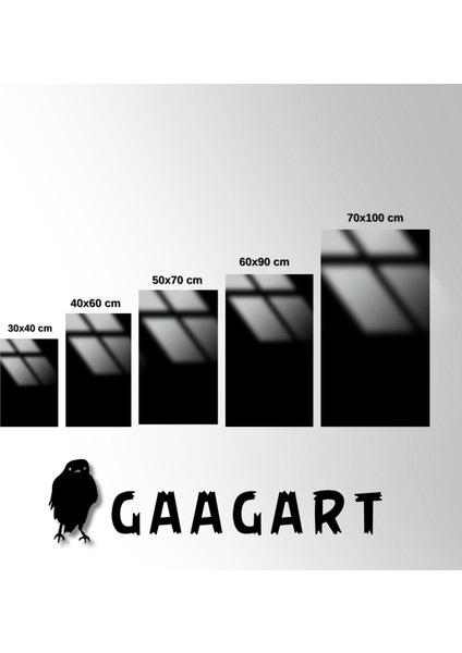 Metal Çerçeveli Temperli Cam Tablo Yan Açıdan Aslan Siyah Beyaz modelleri