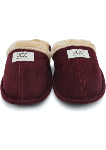 Newonemall Unisex Içi Kürklü Ev Terliği Peluş Yıkanabilir Yünlü Terlik Misafir Çeyiz Bohça