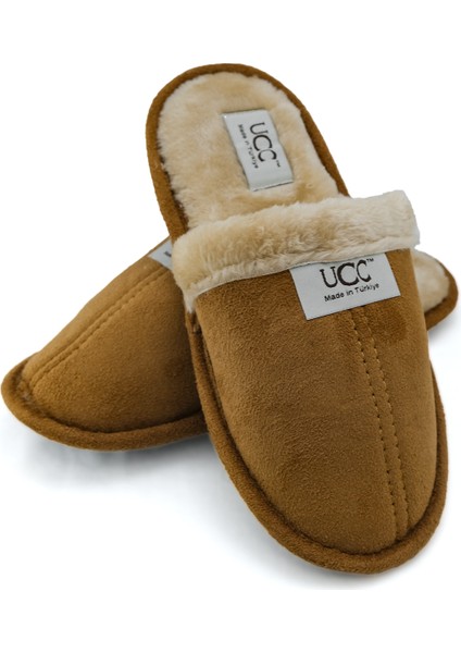 Newonemall Unisex Içi Kürklü Ev Terliği Peluş Yıkanabilir Yünlü Terlik Misafir Çeyiz Bohça