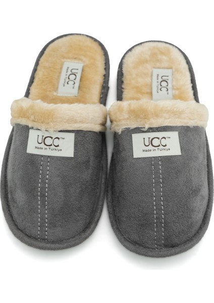 Newonemall Unisex Içi Kürklü Ev Terliği Peluş Yıkanabilir Yünlü Terlik Misafir Çeyiz Bohça