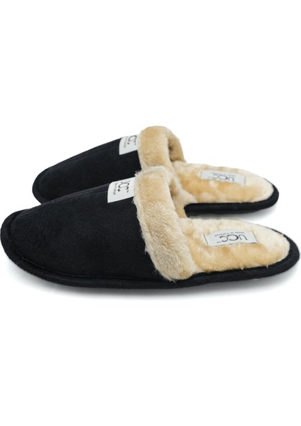 Newonemall Unisex Içi Kürklü Ev Terliği Peluş Yıkanabilir Yünlü Terlik Misafir Çeyiz Bohça