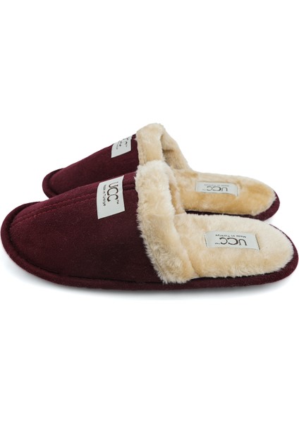 Newonemall Unisex Içi Kürklü Ev Terliği Peluş Yıkanabilir Yünlü Terlik Misafir Çeyiz Bohça