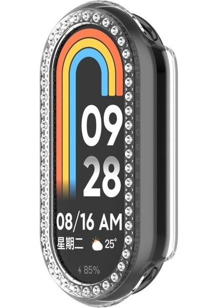 Xiaomi Mi Band 8/mi Band 9 Uyumlu Zarif Taşlı Kasa Koruyucu