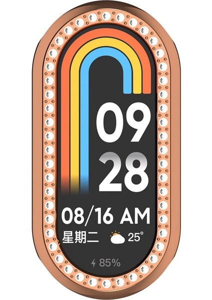 Xiaomi Mi Band 8/mi Band 9 Uyumlu Zarif Taşlı Kasa Koruyucu