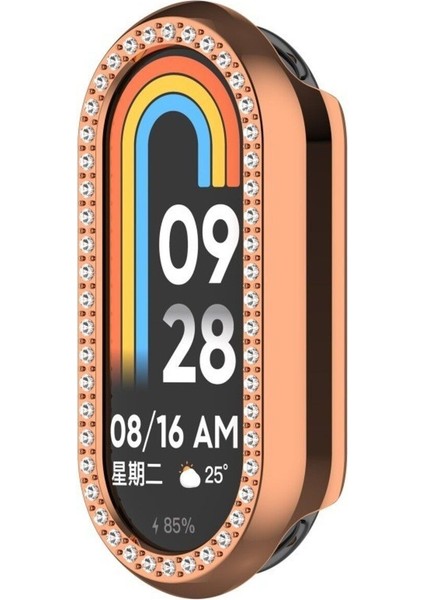 Xiaomi Mi Band 8/mi Band 9 Uyumlu Zarif Taşlı Kasa Koruyucu