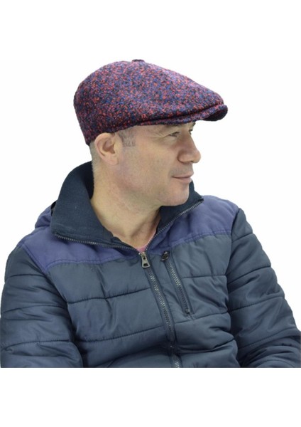 Peaky Blinders Ingiliz Model Yün Kasket Bordo