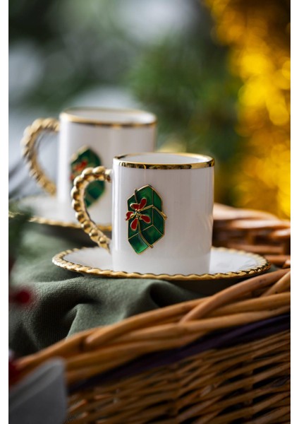 Dario 2 Kişilik Yeşil Hediye Kutu Kahve Fincanı Takımı - 90 ml fiyatları