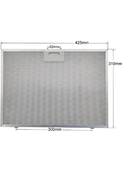 00671276 Davlumbaz Filtresi, Metal Yağ Filtresi 425×310 mm E1